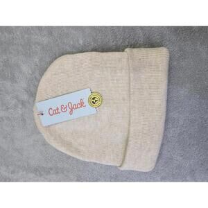 New Cat and Jack girls beanie hat beige one size